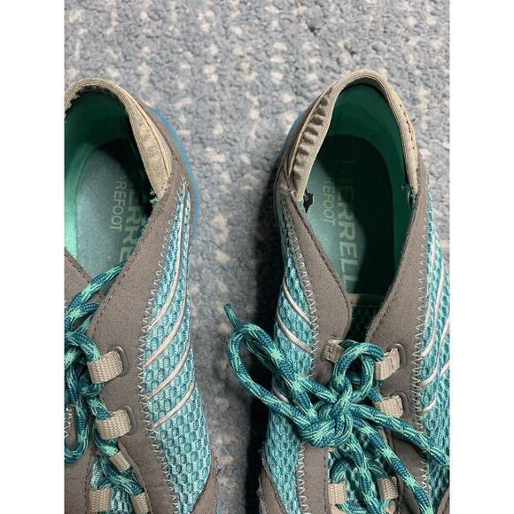 Merrell Pace Glove Women's Sz 7.5 Shoes Green Minimalist Barefoot Sneakers - Picture 4 of 7